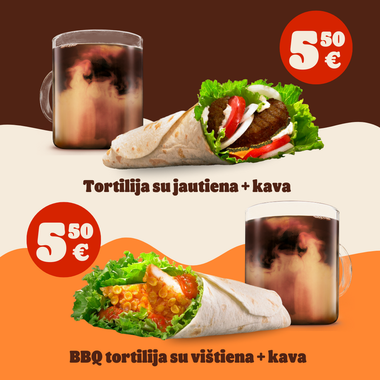 Tortilija + kava
